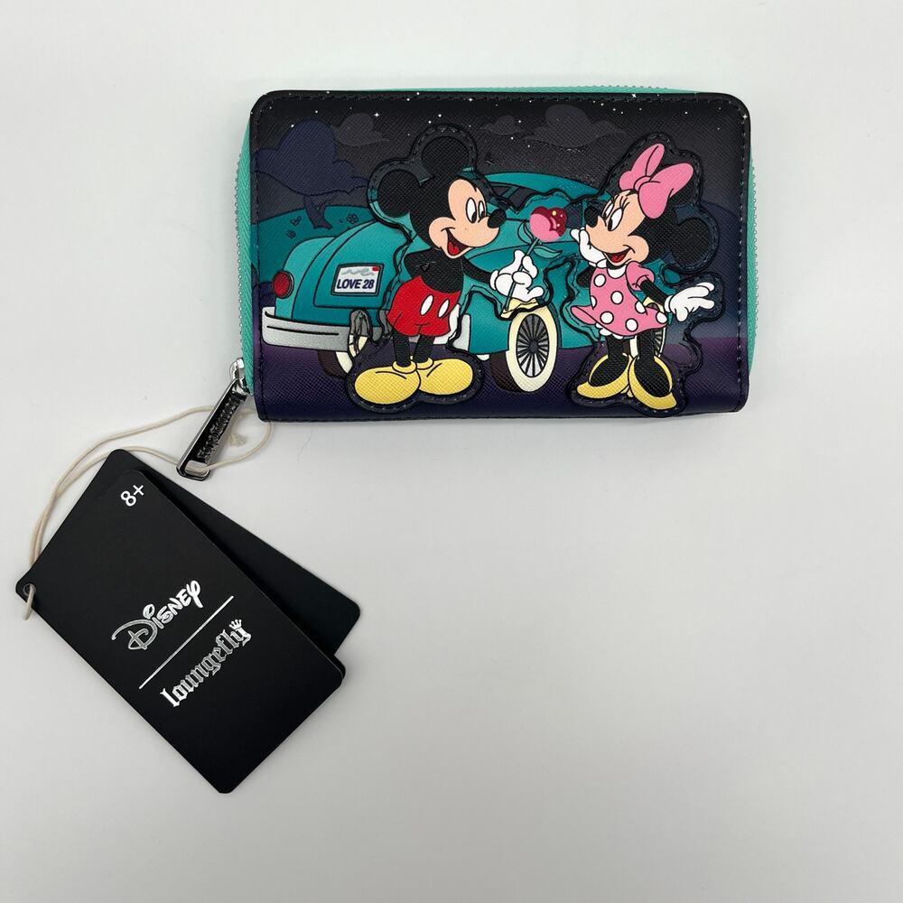 LOUNGEFLY Disney NWT Mickey Retro 3D Wallet, Sequin Minnie Ears Included - Picture 3 of 12